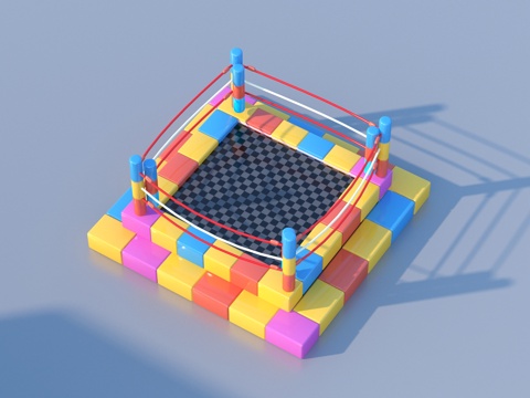  卡通玩具 儿童乐园转转乐 旋转木马3d模型 