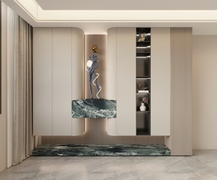  现代意式玄关3d模型 
