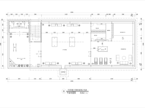  活动室平面图cad施工图 
