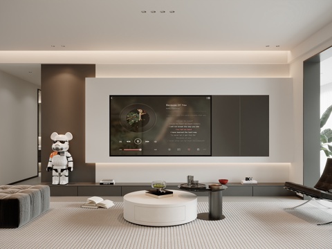  现代简约客餐厅3d模型 
