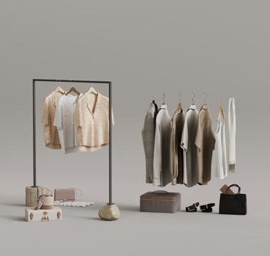  衣服 现代衣服 挂件 包 生活用品3d模型 