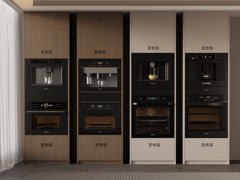  饮水机 现代饮水机 嵌入式直饮水机 净水器 蒸烤箱3d模型 