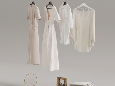  衣服 现代衣服 衣架 摆件饰品3d模型 