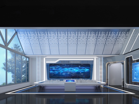  科技展厅3d模型 
