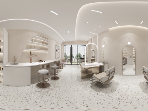 现代理发店全景3d模型