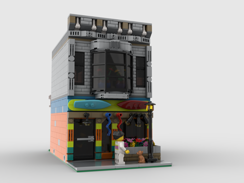  乐高 LEGO 玩具 积木 商铺 店铺 建筑 冲浪店3d模型 