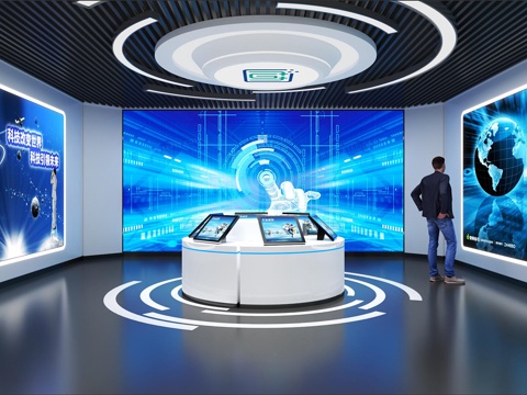  科技展厅3d模型 