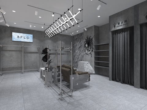  服装店3d模型 