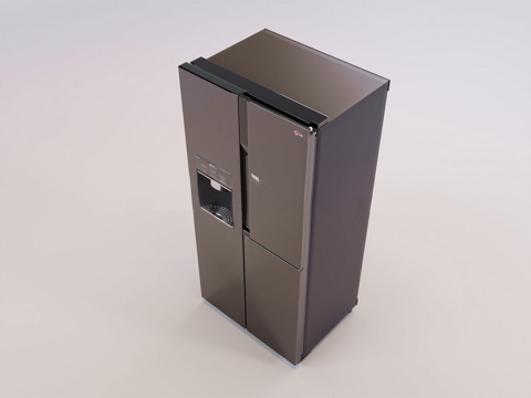  现代简约冰箱 双开门冰箱3d模型 