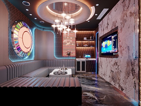  ktv  包厢3d模型 