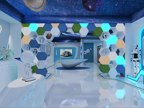  科技展厅3d模型 