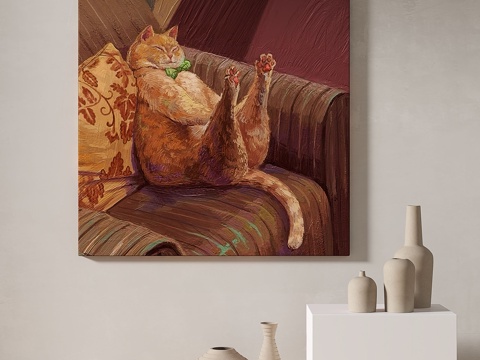  现代，简约，抽象，装饰画3d模型 