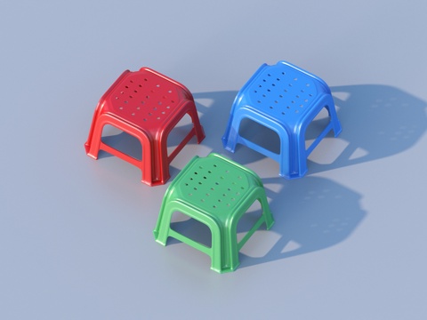  凳子 塑料凳3d模型 