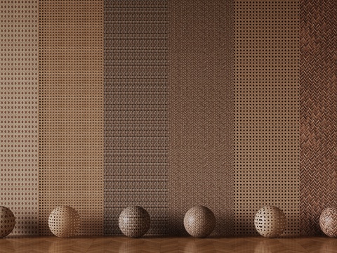  藤编 编制材质3d模型 