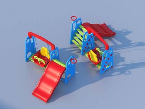  滑梯 游乐设备 塑料滑梯3d模型 