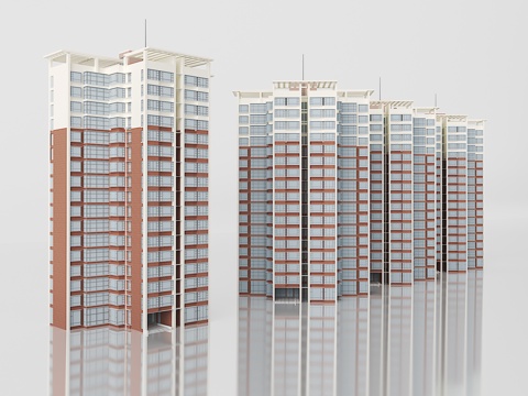  住宅楼房3d模型 