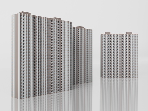  住宅楼房3d模型 