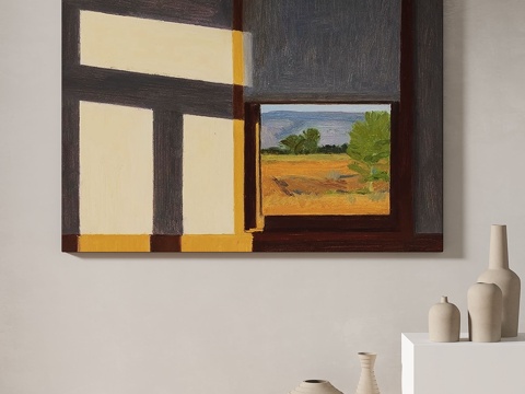  现代，简约，抽象，装饰画3d模型 