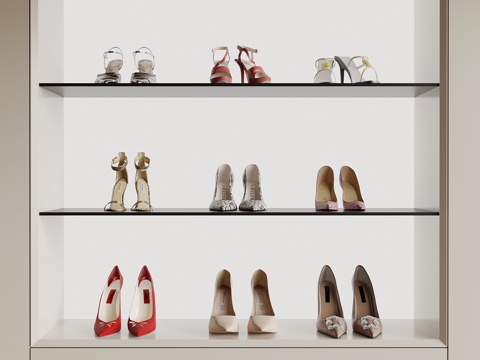  鞋 现代女士高跟鞋su模型 