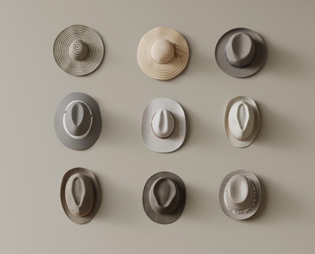  帽子 现代帽子 遮阳帽su模型 