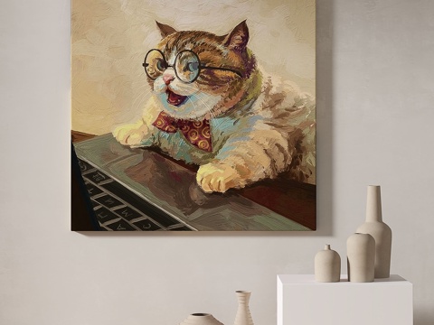  现代，简约，抽象，装饰画3d模型 