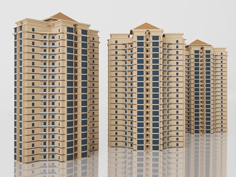  住宅楼房3d模型 