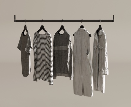 衣服 现代服装服饰su模型 
