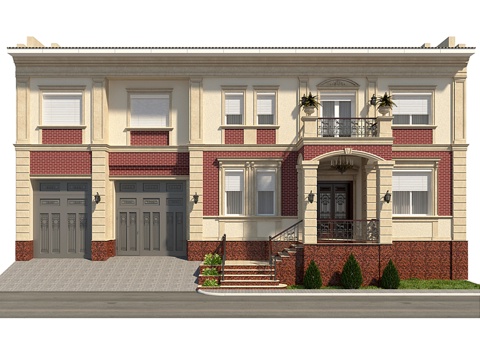  住宅建筑3d模型 