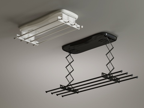  晾衣架 电动晾衣架3d模型 