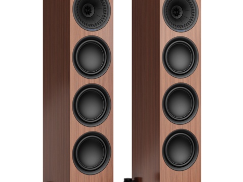 KEF 扬声器 HiFi 落地式音响 音响 胡桃木音响3d模型 
