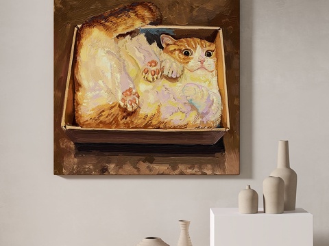  现代，简约，抽象，装饰画3d模型 