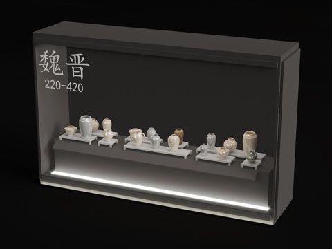  商展器材 展示台 展厅3d模型 