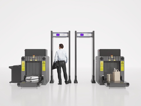  安检口3d模型 