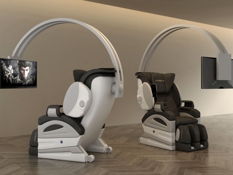  按摩椅游戏椅3d模型 