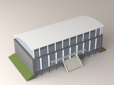  现代厂房设计 #钢结构建筑 #仓储建筑 #大型体育场馆3d模型 