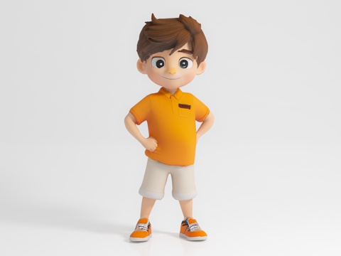  男孩男生 卡通人物 卡通形象 动漫动画 公仔手办摆件 雕塑雕3d模型 