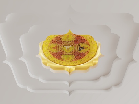  现代天花吊顶3d模型 