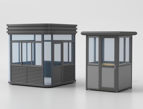  门卫亭 保安亭 岗亭 板房3d模型 