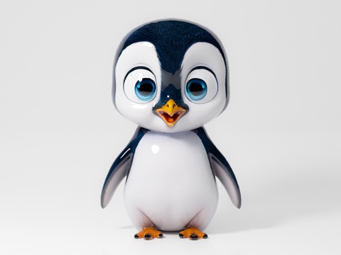  企鹅 卡通企鹅 Q版形象卡通形象 动漫动画 玩具玩偶 陶瓷手3d模型 