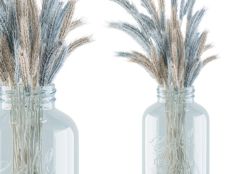  现代北欧麦穗花瓶花艺3d模型 
