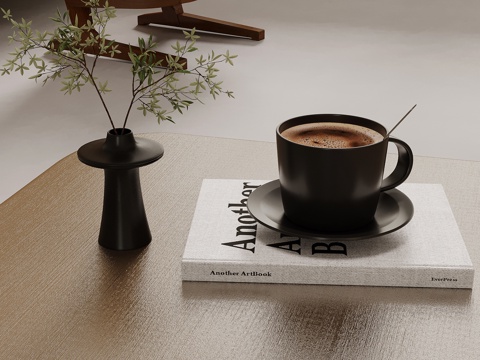  餐具 现代咖啡杯3d模型 