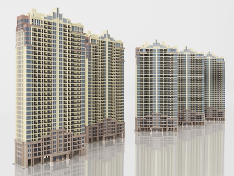  建筑外观3d模型 
