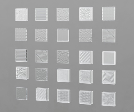  现代隔断 玻璃砖3d模型 