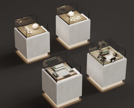  展柜 现代展台展柜3d模型 