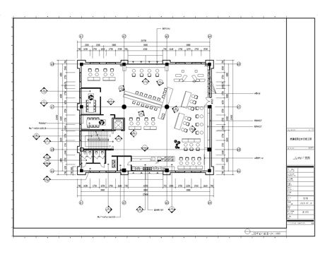  茶吧全套施工图纸cad施工图 