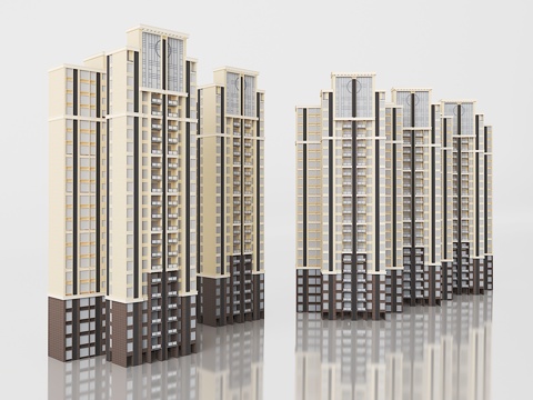  建筑外观3d模型 