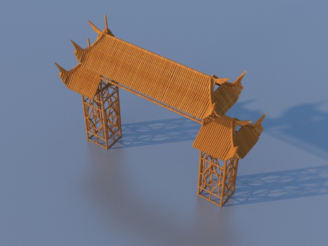  牌坊 古代牌坊 大门 入口3d模型 