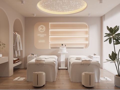  现代美容SPA店 包间3d模型 
