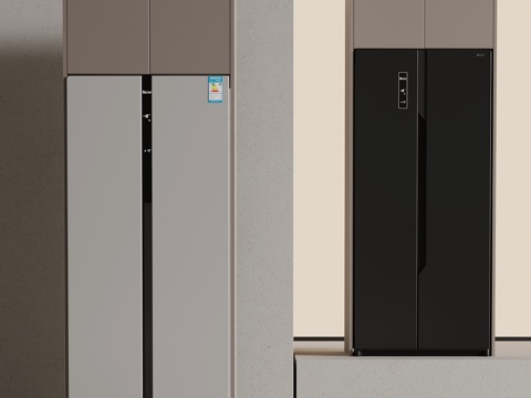  冰箱柜 现代冰箱柜su模型 