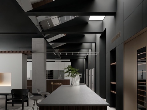  现代家具专卖店3d模型 